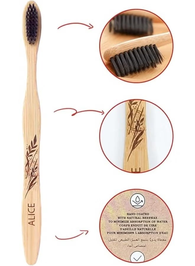 أليس فرشاة أسنان أليس المصنوعة من الخيزران مع الفحم النشط - Image 2