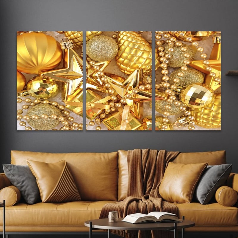 Marktna Three luxurious canvas prints with a modern design and a hollow frame, measuring (120×60), three pieces - Image 1