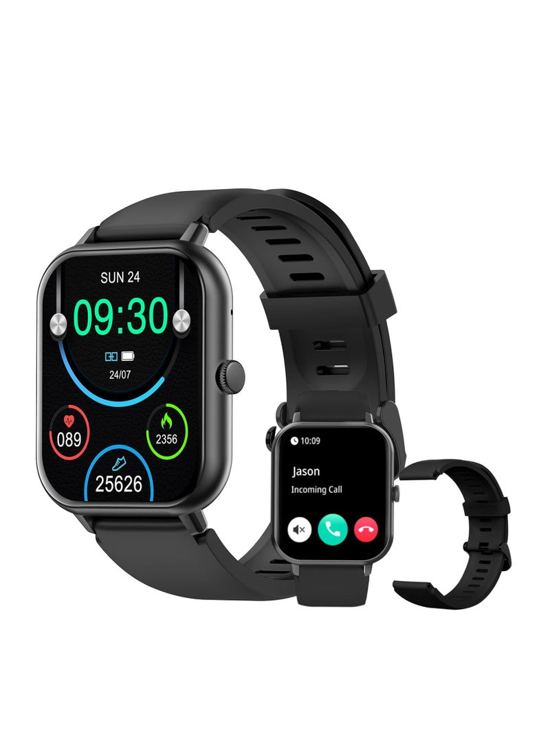 PEJE PEJE ZW01 Smartwatch - 1.83" Display, Bluetooth Calls, 15-Day Battery, IP68 Waterproof, 123+ Sports Modes, SpO2/HR/Sleep Monitor, Prayer Alerts,Smart watch Compatible Android iOS (Black) - Image 1