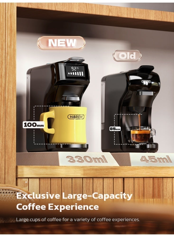 Hibrew 6in1 Capsule Coffee Machine Hot/Cold Espresso Cappuccino Maker + Handheld Electric Milk Frother for Latte Foam Coffee - Bundle Set - Image 4