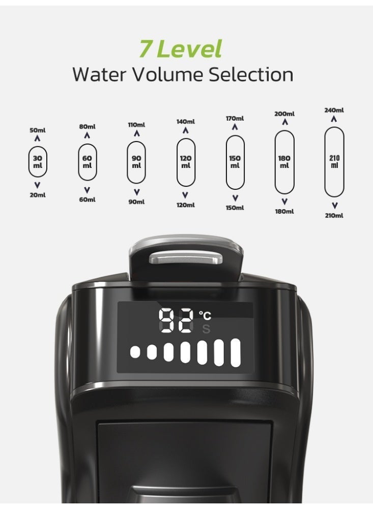 Hibrew 6in1 Capsule Coffee Machine Hot/Cold Espresso Cappuccino Maker + Handheld Electric Milk Frother for Latte Foam Coffee - Bundle Set - Image 3