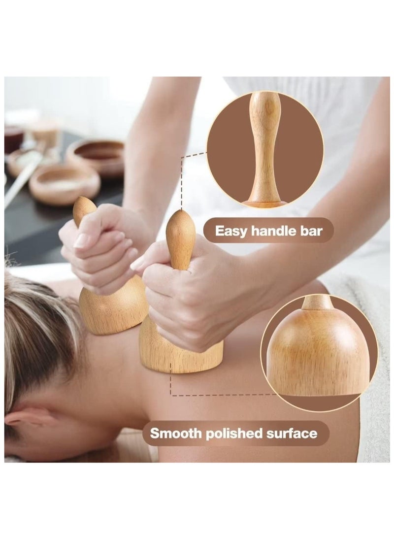 Hihonor 6-in-1 Wood Therapy Massage Tools – Lymphatic Drainage Massager Kit Wooden Massager Body Sculpting Tools for Muscle Pain Relief  - Image 2