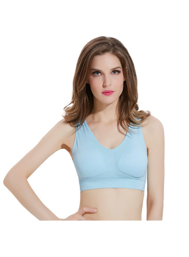 Middle-aged And Elderly Bra Breathable Comfortable Ladies Gathered Yoga Running Sleep Base Bra Underwear