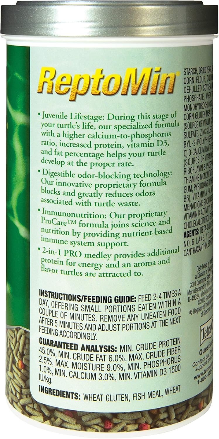 Tetra Fauna PRO ReptoMin Pro Sticks Juvenile Turtle Formula Daily Diet for Aquatic Turtles, 12 oz - Image 2