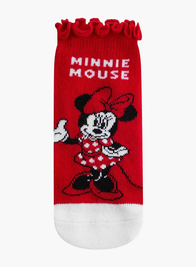 Disney Minnie Mouse  Print Ankle Lenghth Socks - Set of 3