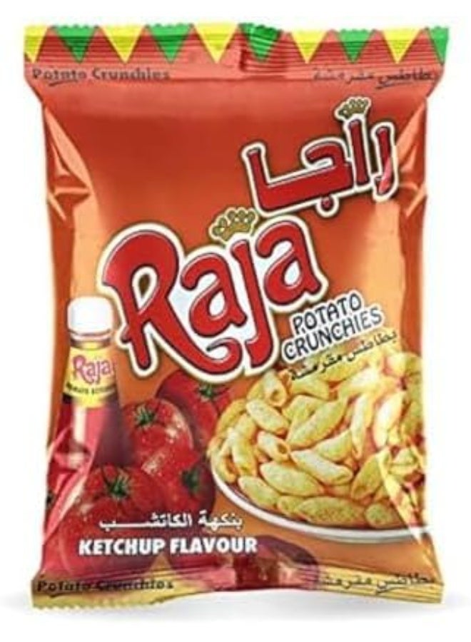 راجا رقائق بطاطس راجا المقرمشة، بنكهة الكاتشب، وجبة خفيفة مقرمشة، عبوة من 12 - Image 3