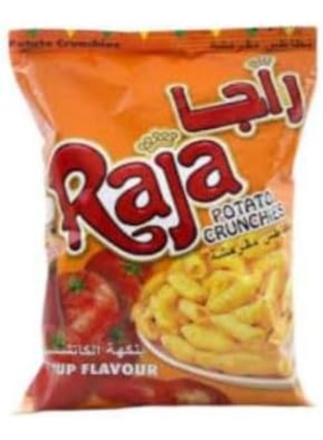راجا رقائق بطاطس راجا المقرمشة، بنكهة الكاتشب، وجبة خفيفة مقرمشة، عبوة من 12 - Image 4