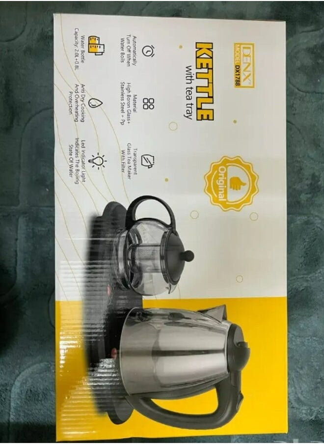 Denx Kettle With Tea Tray Dx1788 2000Ml+800Ml - Image 1
