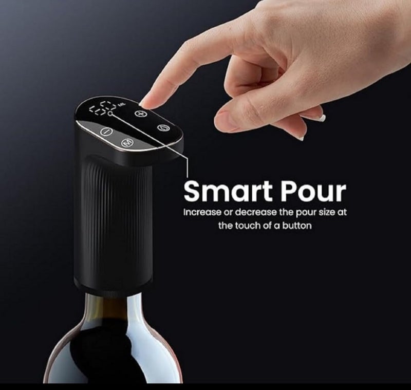 Generic Electric Wine Aerator Dispenser Digital Display Smart Pouring Control 1999ML Measurement Black  - Image 4