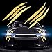 HungMieh 2PCS Claw Mark Car Decak Car Headlight Decal158 Inch Monster Claw Scratch Stripe Stickers for Dodge ChallengerCharger Brushed Gold - Image 2