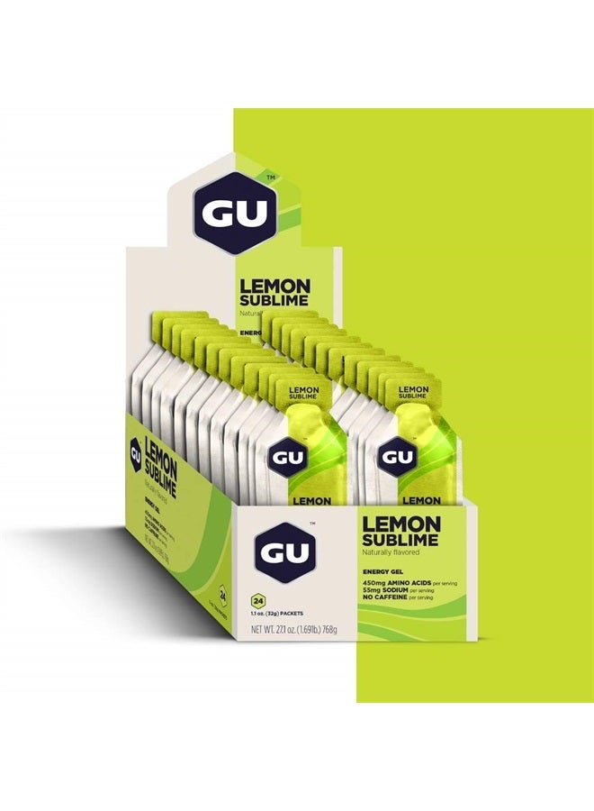 GU ENERGY GEL GU Energy Original Sports Nutrition Energy Gel, Vegan, Gluten-Free, Kosher, and Dairy-Free On-the-Go Energy for Any Workout, 24-Count, Lemon Sublime - Image 4