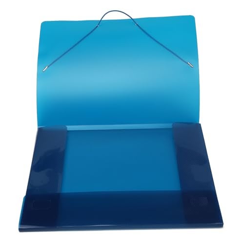 Neomate 3 Pcs A4 Double Pocket Folder | Designer Legal File with Elastic Closure | Multicolor Plastic Document Holder for Storage | Blue, Black & White - Image 4