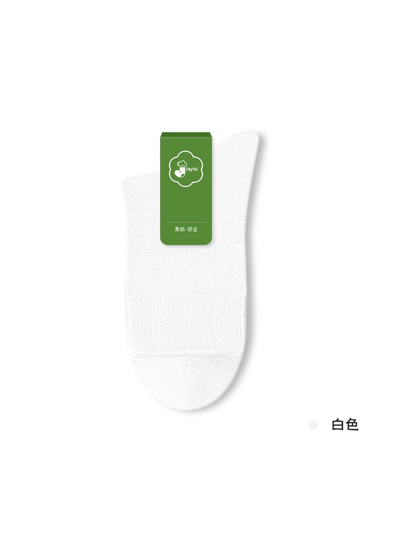 Generic - Mens Business Cotton Socks Anti-Odor Mid-Calf White - Image 1