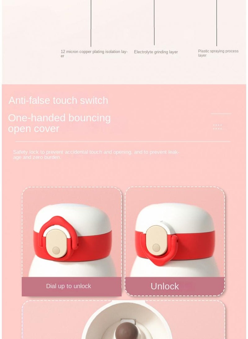 Long-lasting thermal insulation stainless steel cartoon thermos cup/cold cup blue 420ml - Image 3