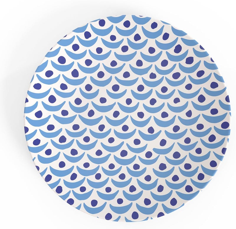 TervisHome Melamine Dinner Plates  Set of 4  MediterraBlue Collection  Durable Stonewarelike Quality Dishwasher Safe Perfect for Indoor and Outdoor Use - Image 2