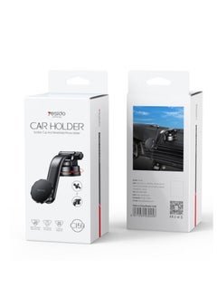 Yesido Magnetic car mount mobile phone holder suction cup type Car air outlet navigation bracket Yesido Black  - Image 4