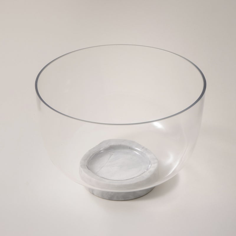 La Mesa glass bowl with marble base 16*16*12cm - Image 1