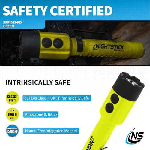 Nightstick XPP-5414GX Intrinsically Safe Dual-Light Flashlight w/Magnet-2 AA (not Included) -Green-UL913 / ATEX, Multicolor - Image 5