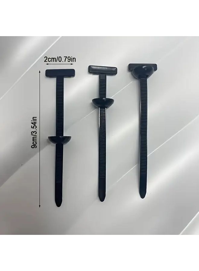 50 Durable Self Locking Nylon Zip Ties with Black Slider Heads for Outdoor Home Organization - Image 3