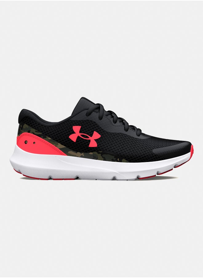 UNDER ARMOUR Boys' Grade School Surge 3 Printed Running Shoes  - Image 1