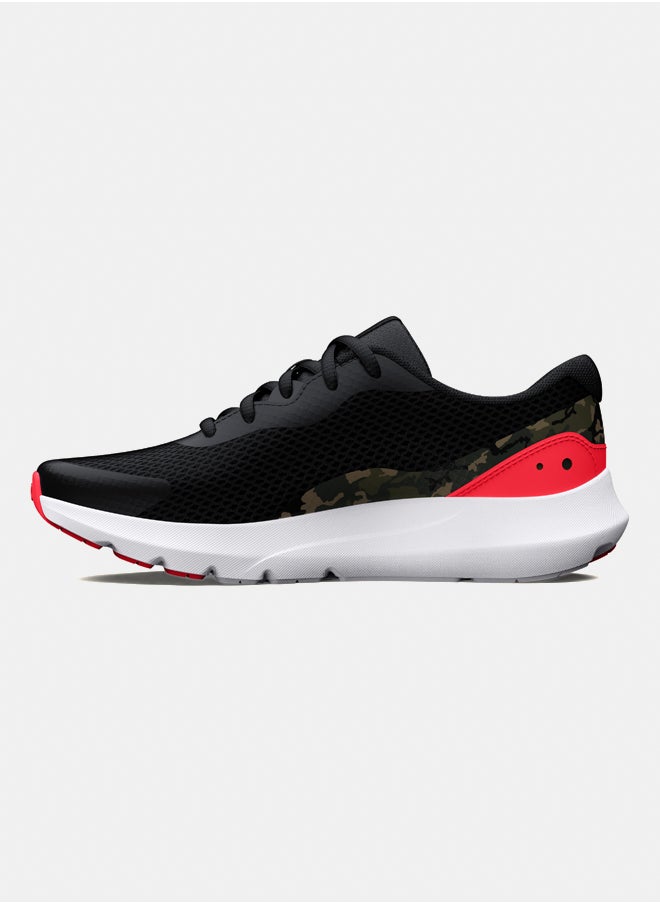 UNDER ARMOUR Boys' Grade School Surge 3 Printed Running Shoes  - Image 4