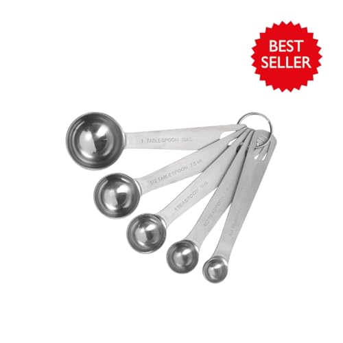 Tala Stainless Steel Measuring Spoons, 5 Piece Set for Measuring Dry and Liquids - Image 5
