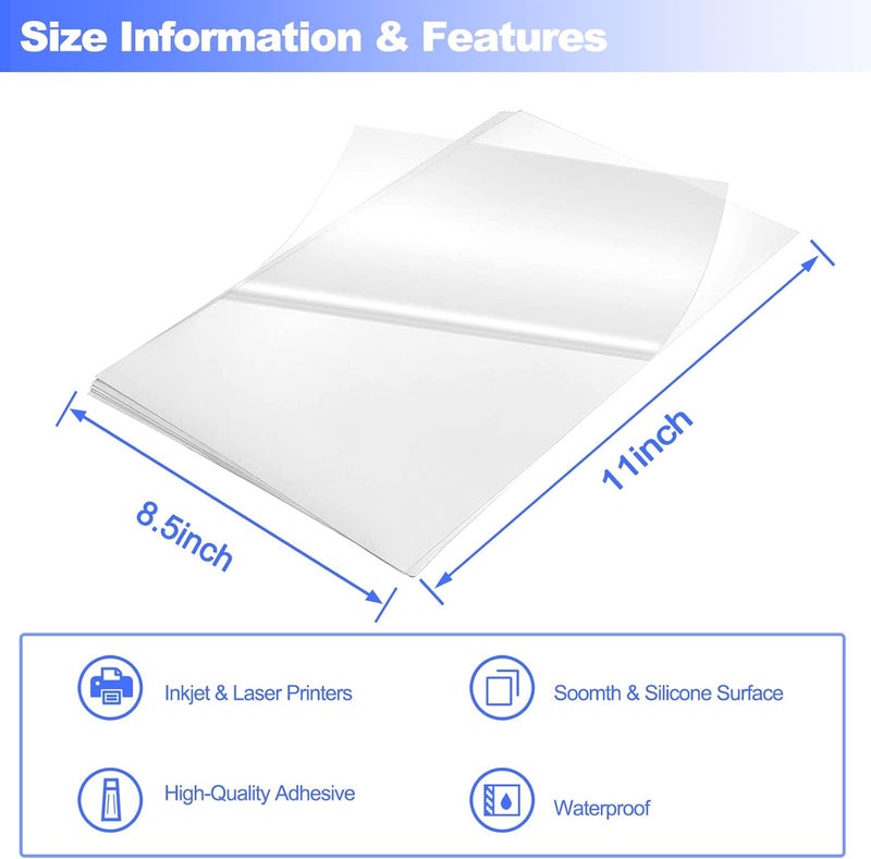 Printable Transparent Sticker Paper - 8.5" - Image 3