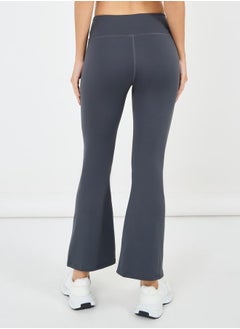 Styli Fleece Broad Waistband Flared Leggings  - Image 4