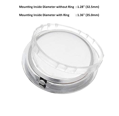 ShoppeWatch Mini Clock Insert 1 7/16" (35mm) Quartz Movement | Miniature Clock Face Insert | Small Round Fit Up White Face Silver Tone Bezel Roman Numerals CK097SL - Image 3