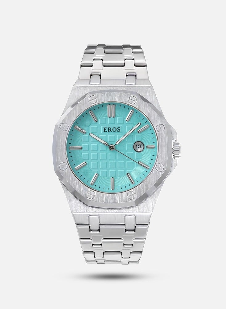 Eros Tivati ​​silver dial men's watch