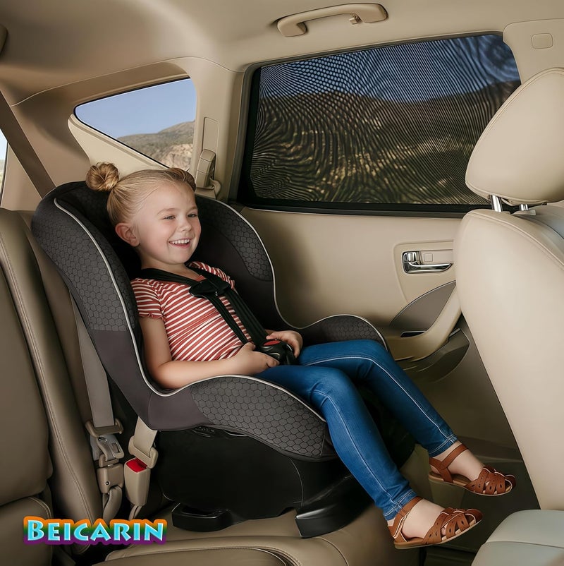 Beicarin Car Window Sun Shade Cover -2 Pack Breathable Mesh Rear Side Window Shade Sunshade UV Protection for Baby Kids Pet Size M, Mosquito Net Curtain Fit for Most(95%) of Cars, Cover Full Window - Image 2