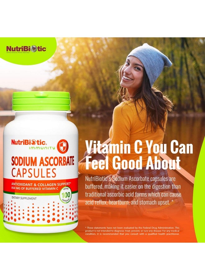 NutriBiotic - Sodium Ascorbate Buffered Vitamin C Capsules, 100 Ct | Vegan, Non-Acidic & Easier on Digestion Than Ascorbic Acid | Essential Immune Support & Antioxidant Supplement | Gluten & GMO Free - Image 4