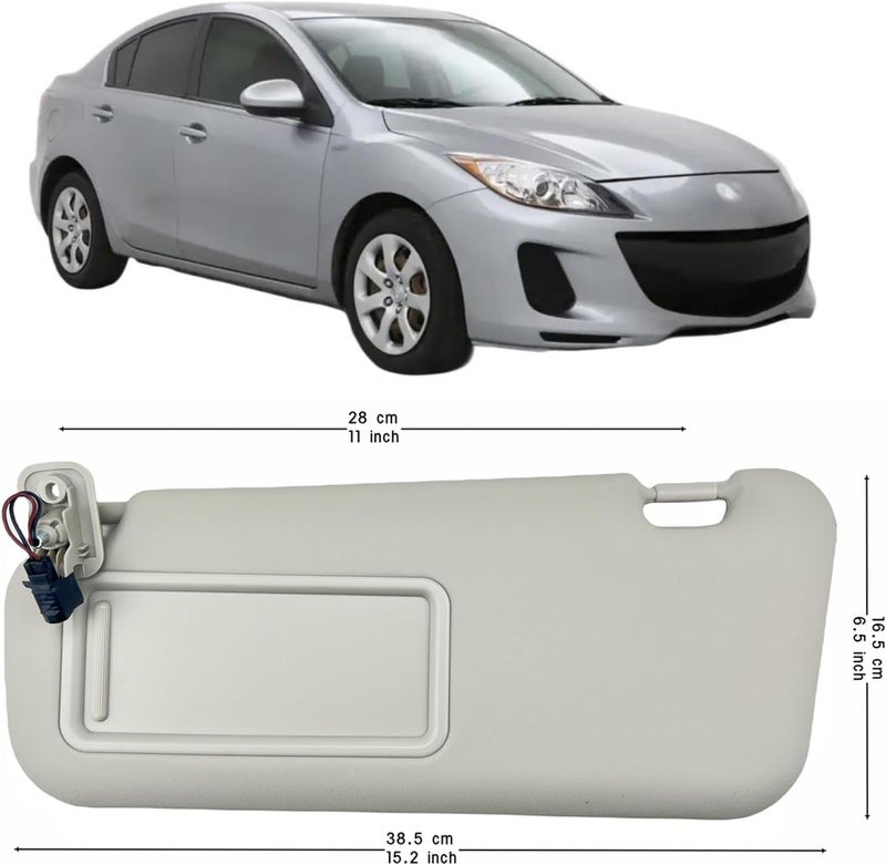 QASULER Sun Visor Replacement for Mazda 3 (2010-2013) - Image 2