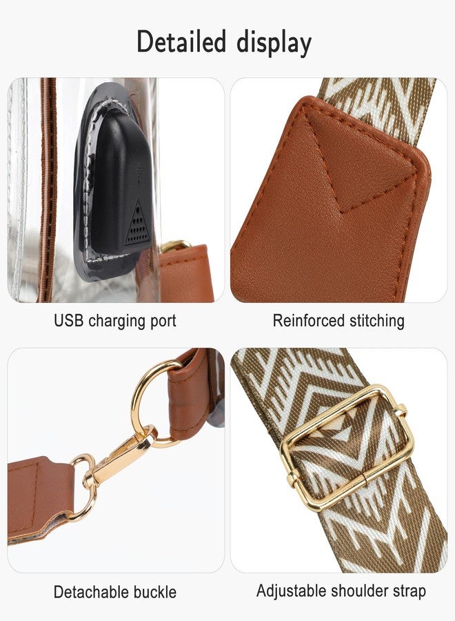 TINYAT Clear Sling Bag Stadium Approved Transparent Bag Crossbody Casual Shoulder Chest Bag for Men Women,T9060 - Image 5