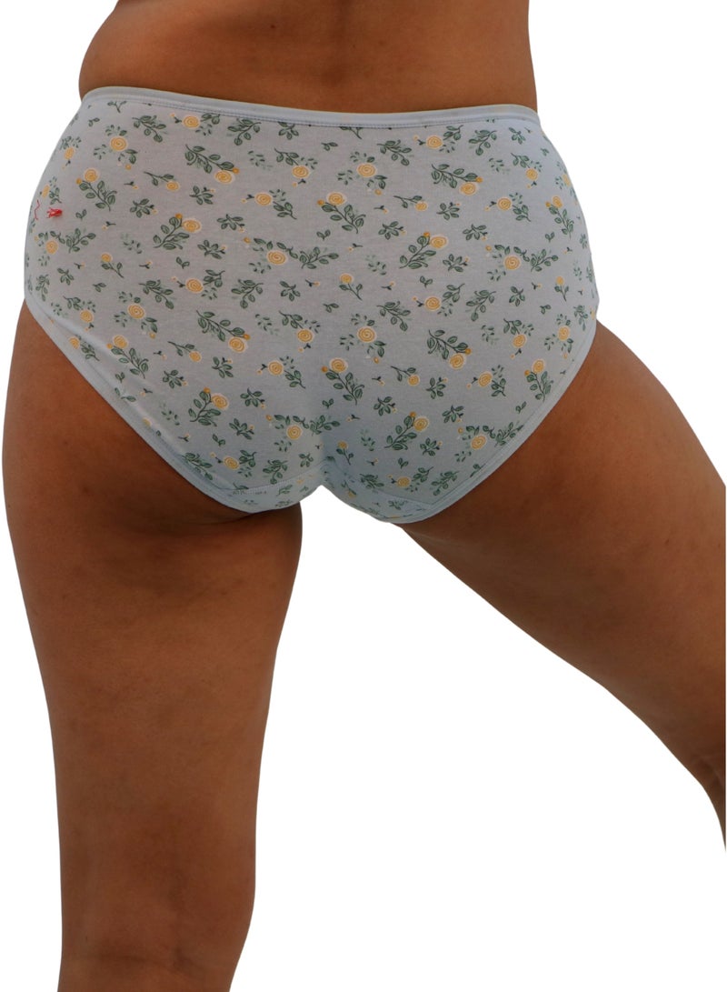 JOANNA JOANNA 123091 Women's Floral Design Mid Rise 3-Pack Panties, Multicolor  - Image 4