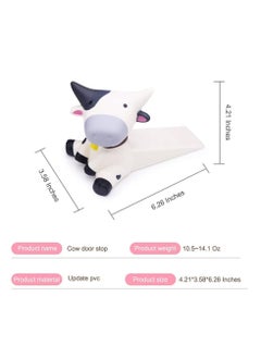 Y&D Decorative Door Stop Cute Stopper Animal Doorstop Non-Slip Wedge Cow Stoppers for Home and Office, with Colorful Box (White)  - Image 2