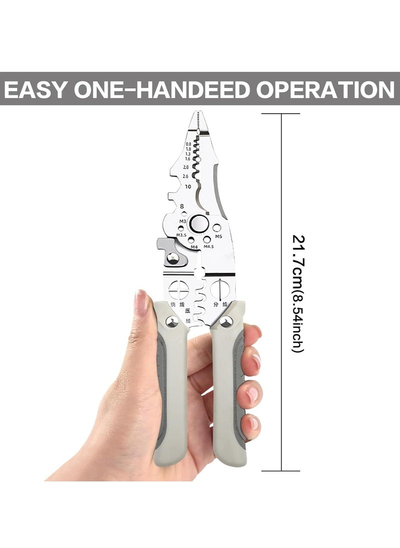 Oasisgalore Multifunctional Plier Wire Stripper Crimper Cable Cutter，Wire Stripping Tool Wire Stripper and Cutter for Electrical Cable  - Image 2
