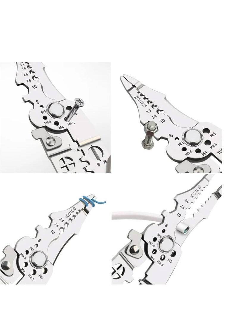 Oasisgalore Multifunctional Plier Wire Stripper Crimper Cable Cutter，Wire Stripping Tool Wire Stripper and Cutter for Electrical Cable  - Image 3