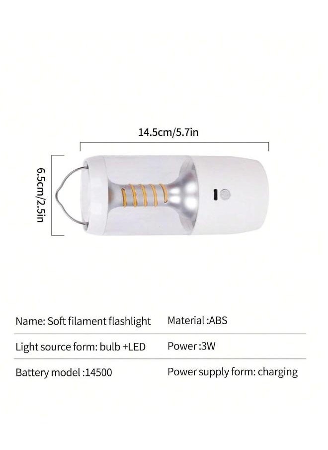 Generic Multifunctional Rechargeable LED Torch with Atmospheres Lantern Lights Portable Dual Mode Emergency Torch Lights and Rapid Flash Light  - Image 2