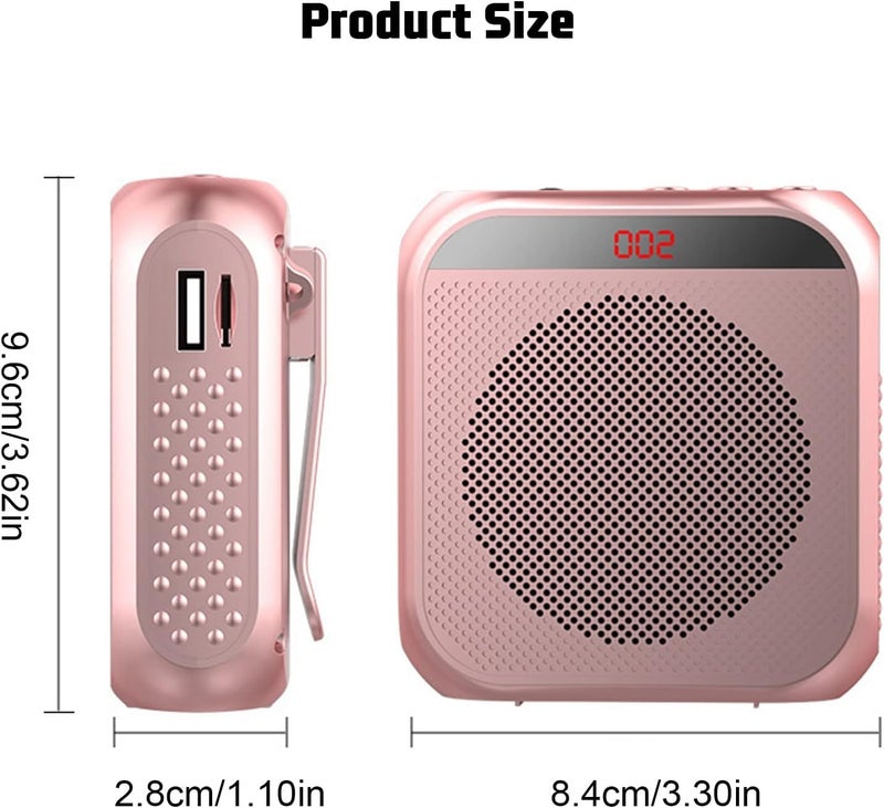 kh Mini Voice Amplifier Portable Rechargeable Bluetooth Speaker with Wired Headset Mic, PA System Personal Voice Amplifier for Teachers, Guides, Trainer - Image 4