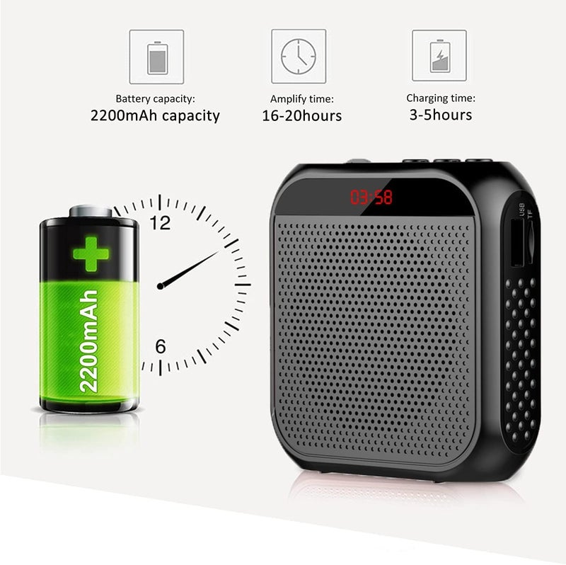 kh Mini Voice Amplifier Portable Rechargeable Bluetooth Speaker with Wired Headset Mic, PA System Personal Voice Amplifier for Teachers, Guides, Trainer - Image 5