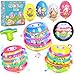 Itscolofy 4 Pack Easter Basket Stuffers Light Up Spinning Singing Tops with Flash Easter Gifts for Kids Toddler Boys Girls Easter Eggs Toys Easter Eggs Filled Goodie Bag Prize Party Favor - Image 2