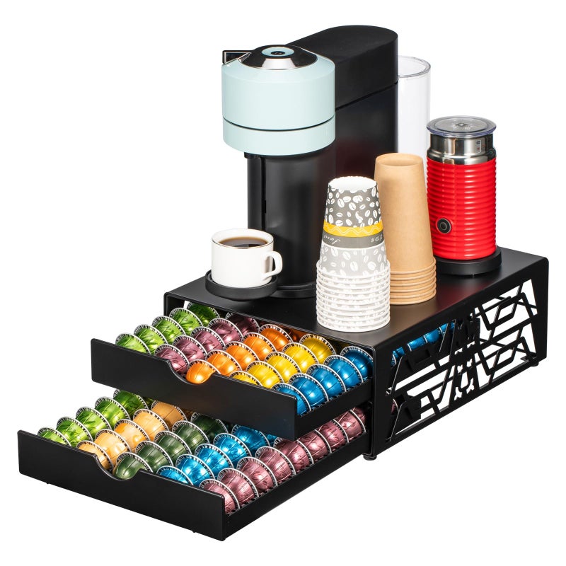 Rice rat for Nespresso Pods Holder Vertuo Pod Holder for Vertuoline Capsules (100 pods-2tiers) - Image 1