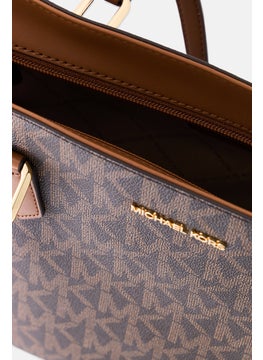 Michael Kors Women Brand Logo Laney Tote Bag 28 H x 38 L x 13 W cm, Brown  - Image 4