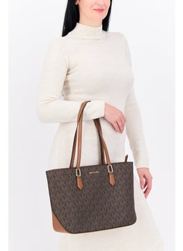 Michael Kors Women Brand Logo Laney Tote Bag 28 H x 38 L x 13 W cm, Brown  - Image 2