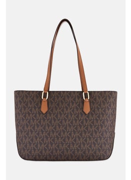 Michael Kors Women Brand Logo Laney Tote Bag 28 H x 38 L x 13 W cm, Brown  - Image 3