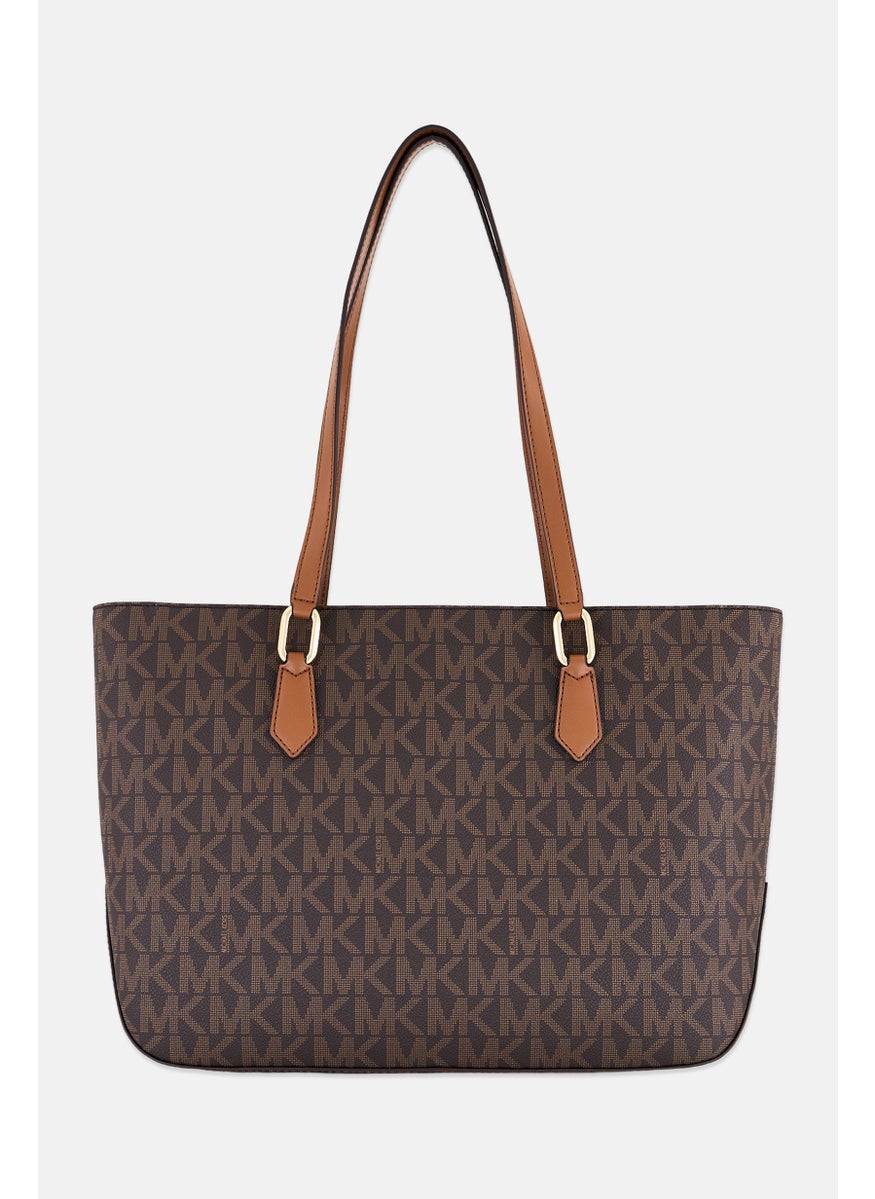 Michael Kors Women Brand Logo Laney Tote Bag 28 H x 38 L x 13 W cm, Brown  - Image 3