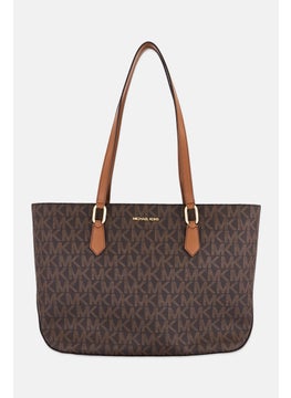 Michael Kors Women Brand Logo Laney Tote Bag 28 H x 38 L x 13 W cm, Brown  - Image 1