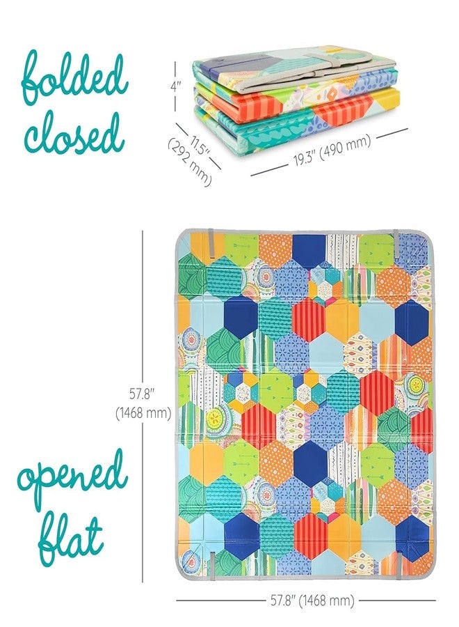 RGkJAS Play Mat Baby Double Sided Waterproof Baby Mat Carpet Crawl Play Mat Kids Infant Crawling Mat Carpet Baby Gym Water Resistant Baby Play & Crawl Soft (150 * 150cm, 6mm Thickness) Multicolor - Image 2