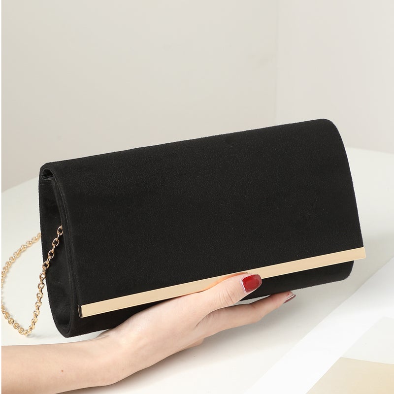 2023 New Women'S Evening Bag Metal Simple Fashion Clutch Wedding Party Evening Bag Chain Bag - Image 3
